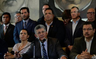 Le président de l'Assemblée vénézuélienne, Henry Ramos Allup, à Caracas le 2 mars 2016