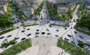 Illustration du projet de rénovation des Champs-Elysées porté par le comité.