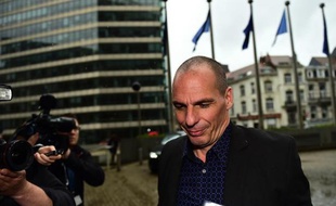 Yanis Varoufakis, ministre grec des Finances, se rend à la Commission européenne, le 5 mai 2015 à Bruxelles