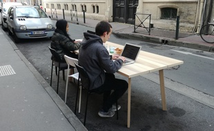 Valentin Décarpentrie et sa collègue Anja,
