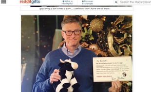 Bill Gates, "père noël secret" du jeu d'échanges de cadeaux de Reddit.