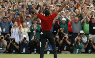 Tiger Woods a remporté le Masters d'Augusta, le 14 avril 2019.