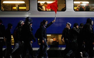 Quelque 350 supporters du PSG ont quitté Marseille à 19h40 à bord d'un TGV spécialement affrété le 25 octobre 2009.