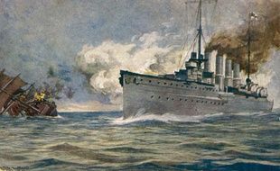 Photo d'illustration du navire de guerre allemand Karlsruhe