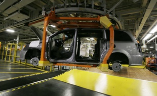 Une chaîne de montage de Fiat Chrysler au Canada (illustration).