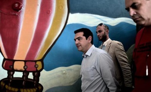 Le dirigeant de Syriza Alexis Tsipras à Athènes le 25 mai 2014