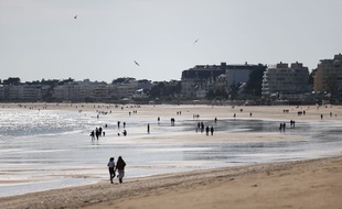 La grande plage de La Baule (Loire-Atlantique).