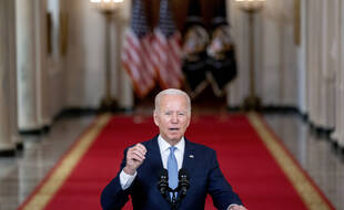 Le président américain Joe Biden a défendu sa décision de quitter l'Afghanistan dans un discours depuis la Maison Blanche, le 31 août 2021.
