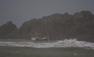 Tempête dans le Finistère nord, le 5 janvier 2014.