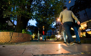 C'est dans cette rue que l'ingénieur français a été tué lundi soir à Bogota, en Colombie.