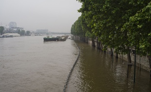 Illustration de la crue à Paris en juin 2016.