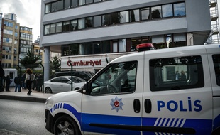 Un véhicule de police turc à Istanbul, en Turquie, le 31 octobre 2016.
