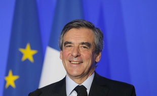 François Fillon pendant un discours sur la défense, à Paris le 31 mars 2017