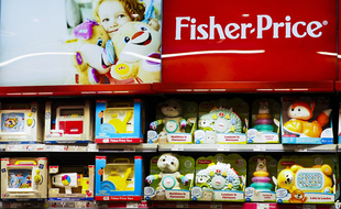 La marque de jouets Fisher Price, appartenant au groupe Mattel. (illustration)