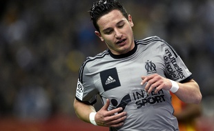 L'attaquant de l'OM Florian Thauvin, le 22 mars 2015 contre Lens au Stade de France.
