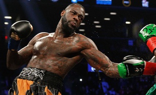 Deontay Wilder lors d'un combat à New York, le 3 mars 2018.