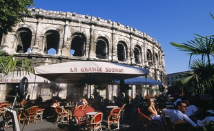Les arènes romaines de Nîmes, dans le Gard.