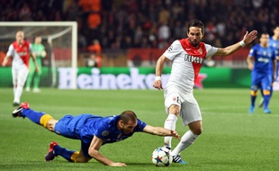 La faute de main grossière de Chiellini lors du quart de finale retour de Ligue des champions entre Monaco et la Juventus (0-0), le 22 avril 2015.