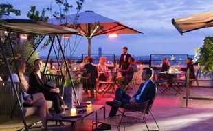Vue depuis le rooftop du Terrass" Hotel