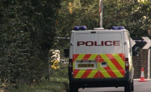 Un véhicule de police britannique