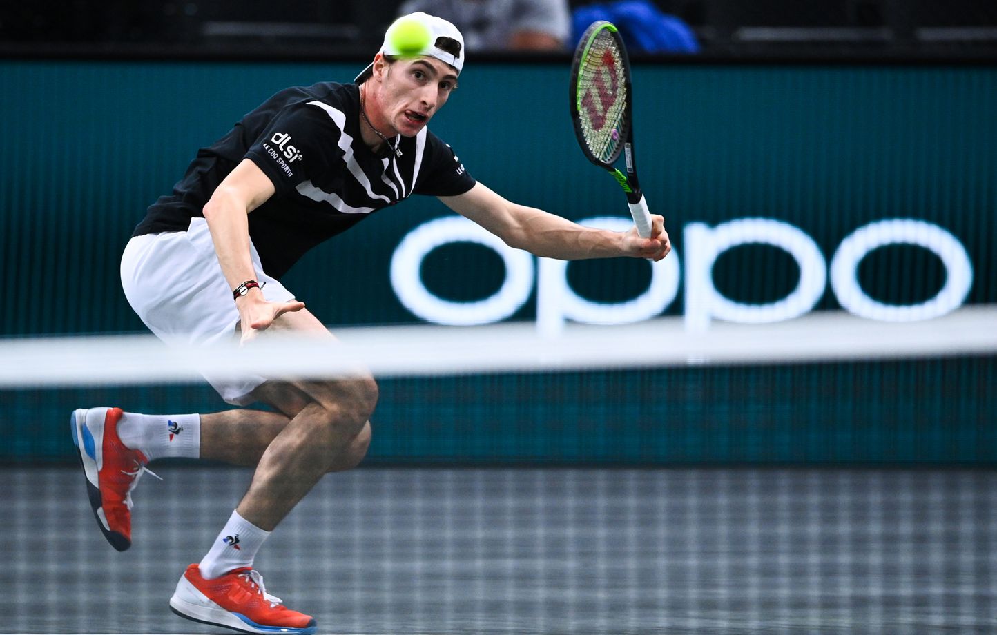 Ugo Humbert a battu Marin Cilic en 8e de finale du Masters 1000 de Paris-Bercy, le 5 novembre 2020.