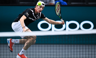 Ugo Humbert a battu Marin Cilic en 8e de finale du Masters 1000 de Paris-Bercy, le 5 novembre 2020.