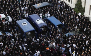 Obsèques à Jérusalem, le 18 novembre 2014 de 3 des 4 victimes tués suite à un attentat dans une synagogue de la Ville sainte