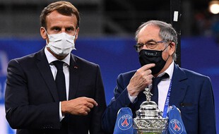 Emmanuel Macron et Noël Le Graët lors de la dernière finale de la Coupe de France.