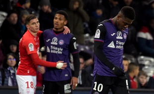 Aaron Leya Iseka et les Toulousains ont enchaîné une dixième défaite consécutive en Ligue 1 le 11 janvier 2019 contre Brest (2-5), au Stadium de Toulouse.