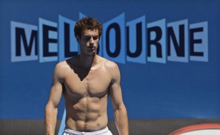 Andy Murray lors de son entraînement à Melbourne le 18 janvier 2009.