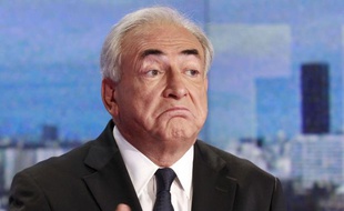 Dominique Strauss-Kahn sur le plateau du 20 heures de Claire Chazal, le 18 septembre 2011.