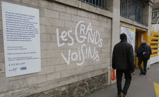 L'entrée des «Grands Voisins» dans le 14e arrondissement