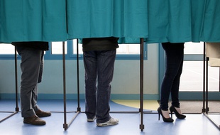 Illustration d'un bureau de vote