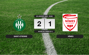 ASSE - Nîmes: 2-1 pour l'ASSE contre Nîmes au stade Geoffroy-Guichard