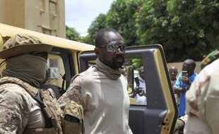 Le colonel Assimi Goïta, à Bamako le 24 août 2020 (illustration).