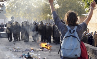 Manifestation contre les violences policières à Albi, le 27 octobre 2014, après la mort de Rémi Fraisse.