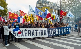 Lors d'une manifestation de Génération Identitaire (illustration)