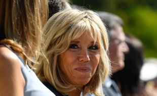 Brigitte Macron, le 25/08/2017. AFP PHOTO / Bertrand GUAY