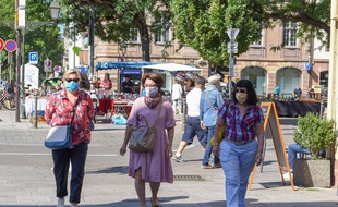 Dans les rues de Strasbourg, le 5 août 2020.