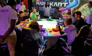 Une partie de Mario Kart en réseau local sur la Nintendo Switch