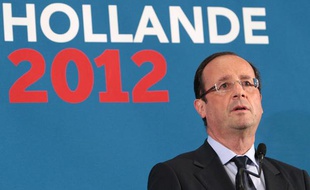 François Hollande durant sa conférence à Pessac, le 4 janvier 2012.