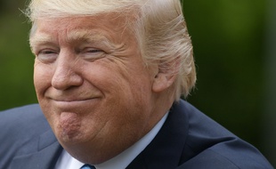 Donald Trump dans les jardins de la Maison Blanche à Washington, le 4 mai 2017.