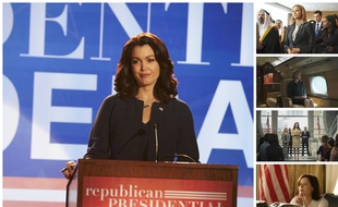 Bellamy Young dans «Scandal», Tea Leoni dans «Madam Secretary »,Robin Wright dans «House of Cards», Lynda Carter dans «Supergirl», Geena Davis dans «Commander in Chief».