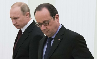 François Hollande et Vladimir Poutine, le 6 février 2015.