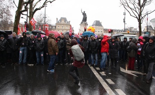 Manifestation contre l'état d'urgence samedi 30 janvier 2016 à Paris.