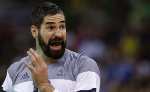Nikola Karabatic lors du match entre la France et l'Allemagne le 19 août 2016.