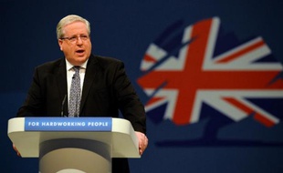 Le secrétaire dÉtat britannique aux Transports, Patrick McLoughlin, le 30 septembre 2013 à Manchester