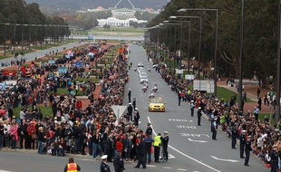 Les célébrations de l'Anzac Day en Australie à Canberra, le 25 avril 2014.
