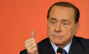 L'ancien chef de gouvernement Silvio Berlusconi, le 7 mai 2014 lors d'une conférence de presse à Rome