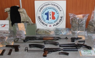 Une partie des armes trouvées mardi.